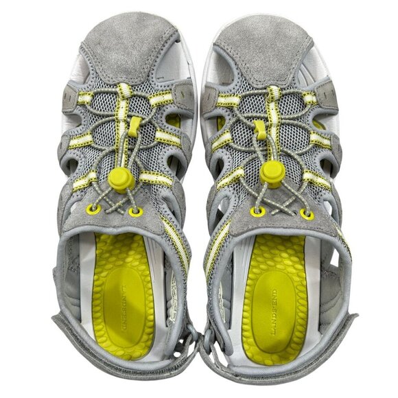Lands' End Gray Closed Toe Comfort Adjustable Sport Hiking Sandals Size 8D - Picture 5 of 12